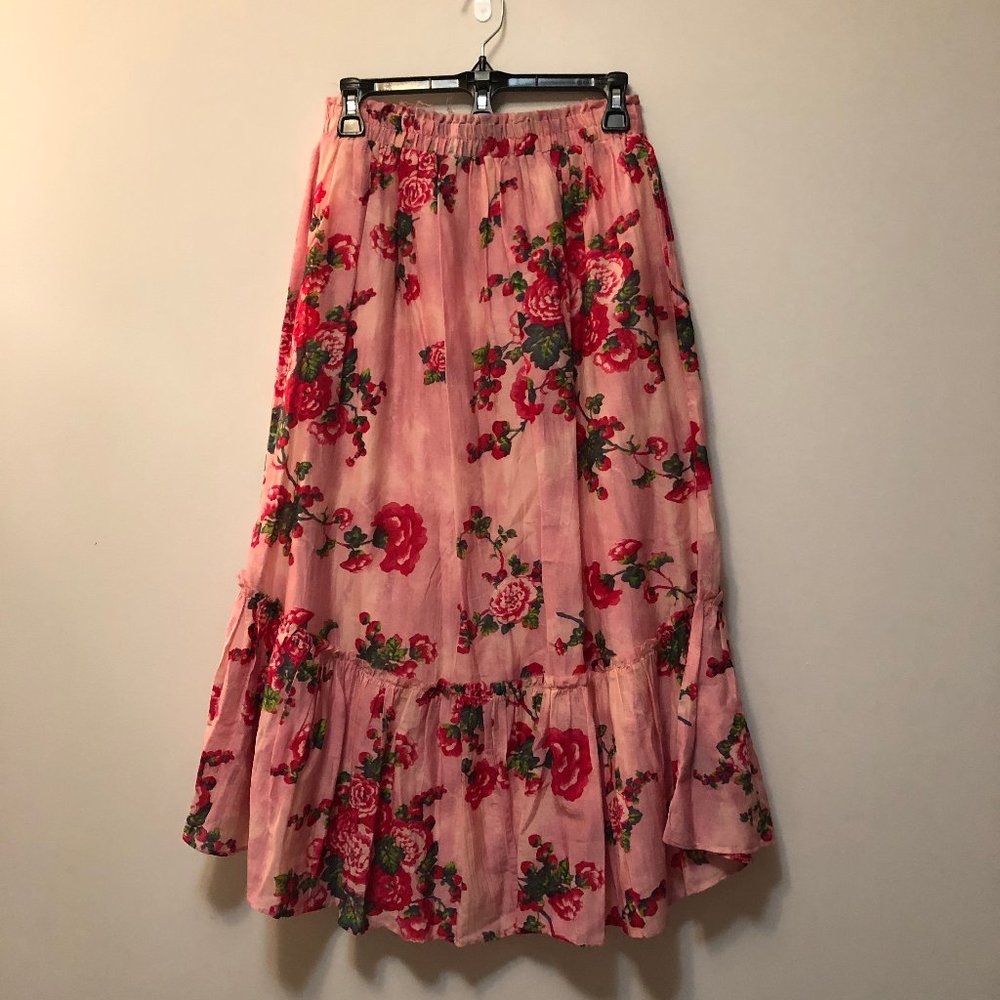 NWT LoveShackFancy Kamala Skirt in Pink Desert XS - Picture 5 of 6